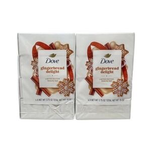 8 Bars Dove Gingerbread Delight  Limited Edition  Beauty  Bar Soap 3.75oz.
